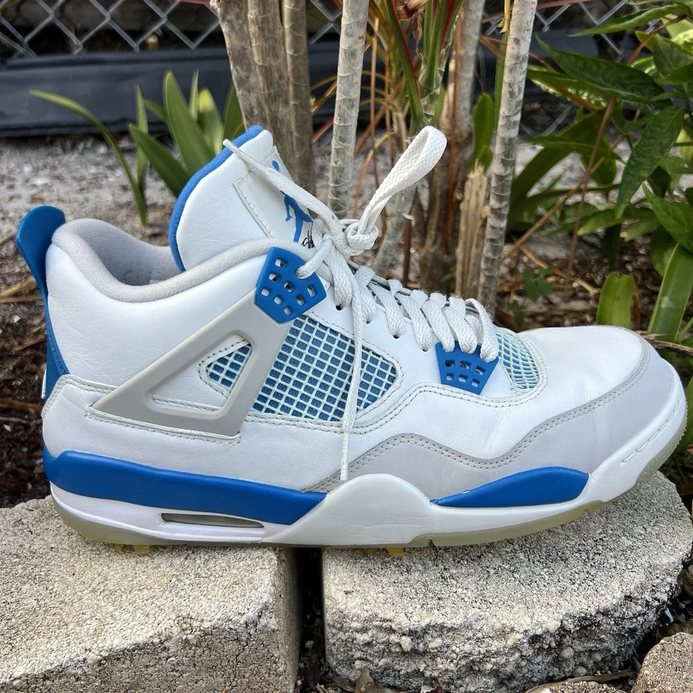 Jordan Air Jordan 4 Golf Cleats Military Blue White CU9981-101